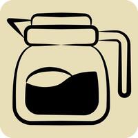 Icon Coffe Pot. related to Breakfast symbol. hand drawn style. simple illustration vector