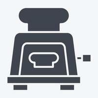 Icon Toaster. related to Breakfast symbol. glyph style. simple illustration vector