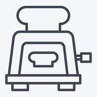 Icon Toaster. related to Breakfast symbol. line style. simple illustration vector