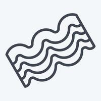 Icon Bacon. related to Breakfast symbol. line style. simple illustration vector