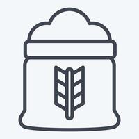 Icon Flour. related to Breakfast symbol. line style. simple illustration vector