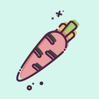 Icon Carrot. related to Breakfast symbol. MBE style. simple illustration vector