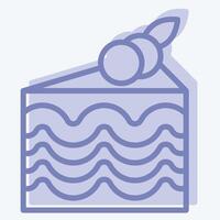 Icon Cake. related to Breakfast symbol. two tone style. simple illustration vector