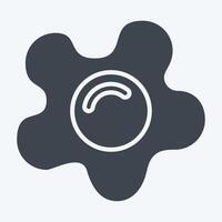 Icon Fried Egg. related to Breakfast symbol. glyph style. simple illustration vector