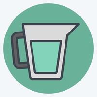 Icon Measure Cup. related to Breakfast symbol. color mate style. simple illustration vector