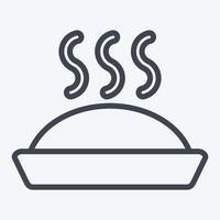 Icon Pie Cake. related to Breakfast symbol. line style. simple illustration vector