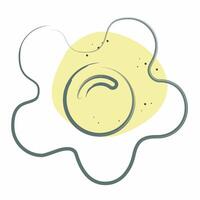 Icon Fried Egg. related to Breakfast symbol. Color Spot Style. simple illustration vector