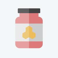 Icon Honey Jar. related to Breakfast symbol. flat style. simple illustration vector