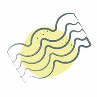 Icon Bacon. related to Breakfast symbol. Color Spot Style. simple illustration vector