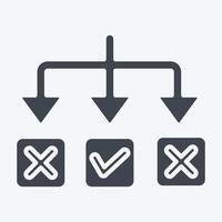 Icon Solving. related to Choice symbol. glyph style. simple illustration vector