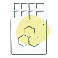 Icon Chocolate. related to Breakfast symbol. Color Spot Style. simple illustration vector