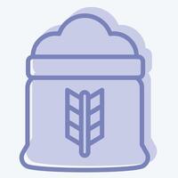 Icon Flour. related to Breakfast symbol. two tone style. simple illustration vector