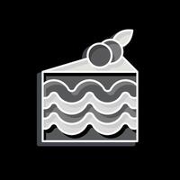 Icon Cake. related to Breakfast symbol. glossy style. simple illustration vector
