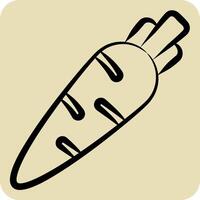 Icon Carrot. related to Breakfast symbol. hand drawn style. simple illustration vector