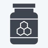 Icon Honey Jar. related to Breakfast symbol. glyph style. simple illustration vector