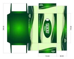 Design of green package for napkins. Tissues box template vector