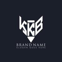 KKB abstract minimalist logo design. KKB minimalist unique modern flat abstract letter logo design. vector