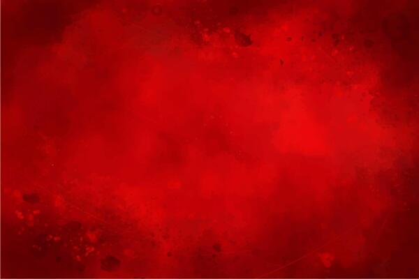 Red grunge background. Watercolor red texture background. Valentines or Christmas empty design for posters, presentations, ad banners