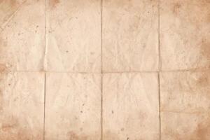 Folded old paper texture, brown vintage paper sheet background with space for text vector