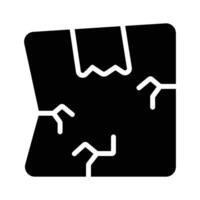 Broken cardboard design, torn carton package, Broken box icon for apps and websites vector