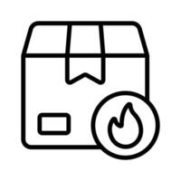 An icon representing flammable delivery, indicating hazardous materials during transportation vector