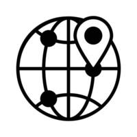 An amazing icon of global location in modern style vector