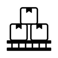 Boxes on a pallet, of logistics collection, cargo boxes pallet icon vector