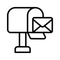Postbox icon in modern style, customizable of mailbox vector