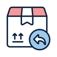 An amazing icon of return product in modern style, order return, parcel return vector