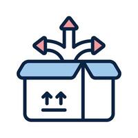 Check this beautiful icon of parcel distribution, isolated on white background vector