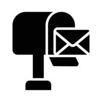 Postbox icon in modern style, customizable of mailbox vector