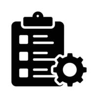 Order processing icon design, checklist management vector