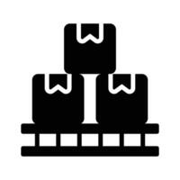 Boxes on a pallet, of logistics collection, cargo boxes pallet icon vector