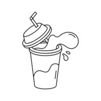 A refreshing soft drink cup with a straw, soft drink design vector