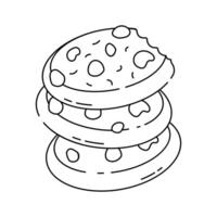 A stack of delicious cookies, dessert, bakery, and sweets vector