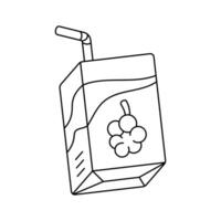 Fresh juice carton, beverage, breakfast and healthy drink design vector