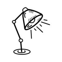 Well designed desk lamp in modern style, table lamp dood icon vector