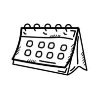 Time management, scheduling, planning, organization, calendar doodle icon vector