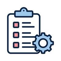 Order processing icon design, checklist management vector