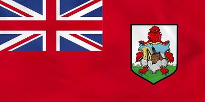 Bermuda waving flag. Bermuda national flag background texture. vector
