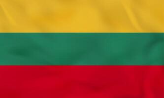 Lithuania waving flag. Lithuania national flag background texture. vector