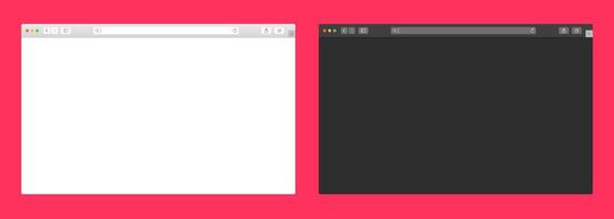 Blank browser mockup or empty laptop web page. vector