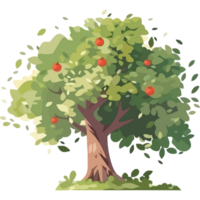An apple tree with apples on it png