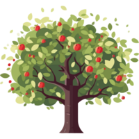 An apple tree with red apples on it png