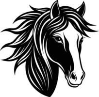 A captivating horse logo graphic with a blend of realism and abstract art highlighting movement vector
