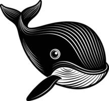 A funny whale graphic with a cheerful whale wearing a top hat and winking at the viewer vector