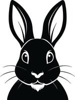 Brighten your day with this cute rabbit graphic illustration showcasing a happy bunny with big bright eyes vector