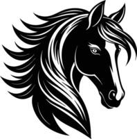 Horse logo illustration with an abstract style using geometric shapes to create a bold and striking design vector