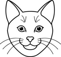 Let kids explore creativity with catface line art in this coloring book vector