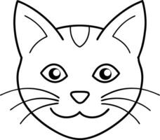 Catface line art coloring book is great for kids to learn and enjoy vector